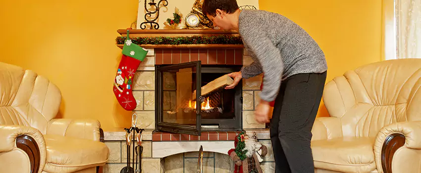 Rusted Metal Fireplace Restoration in Middleton, Wisconsin